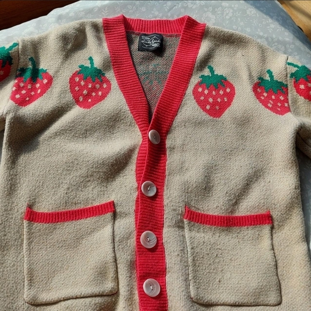 Nana inspired strawberry cardigan